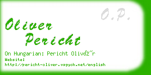 oliver pericht business card